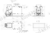 Чертеж котла КВм 700 кВт с ТШПМ