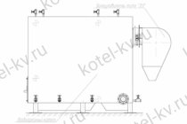 Схема установки котла КВр уголь/дрова с золоуловителем